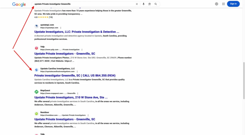 Case study upstate carolina investigations seo ranking